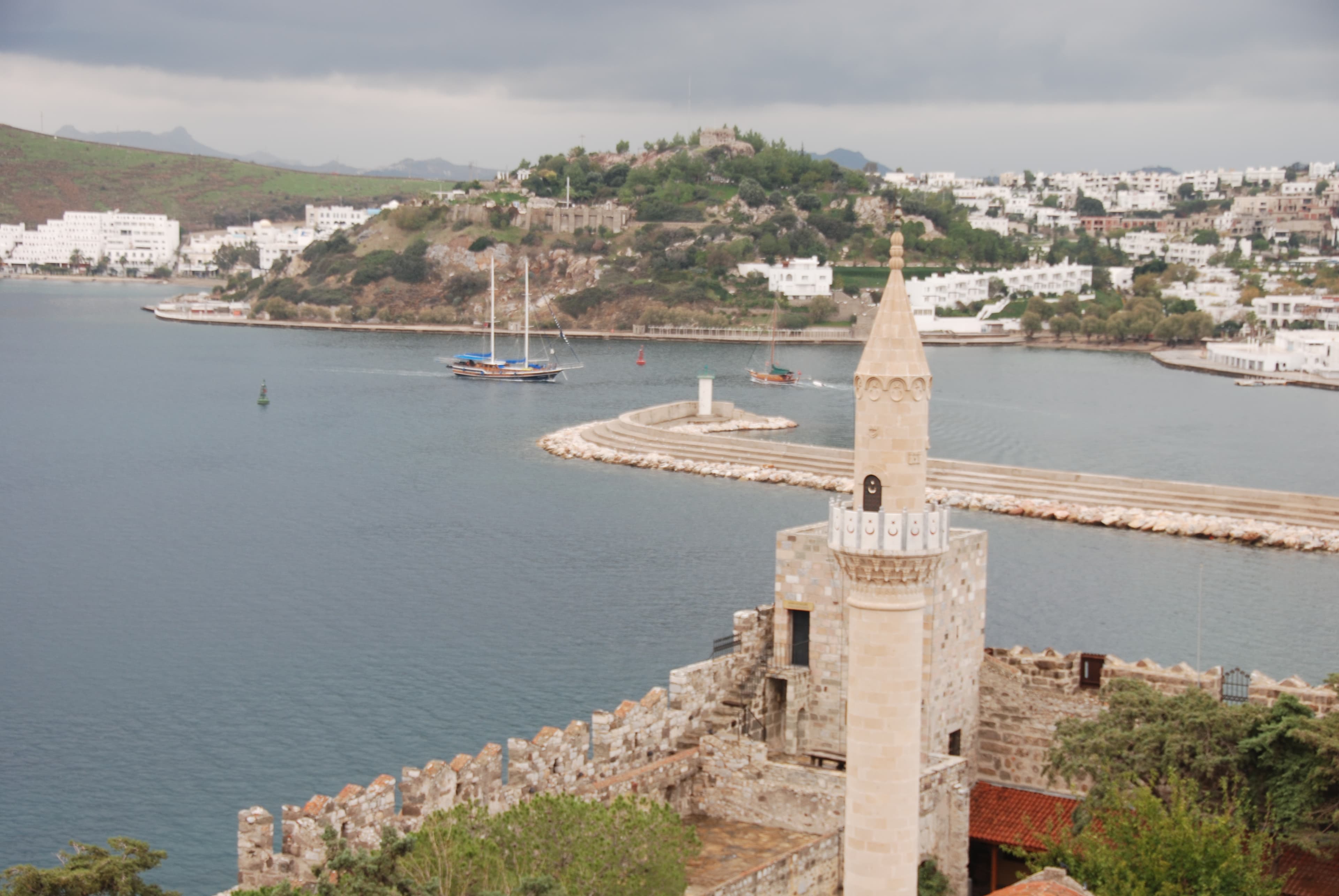 Castle of St Peter and Bodrum harbour panoramic view