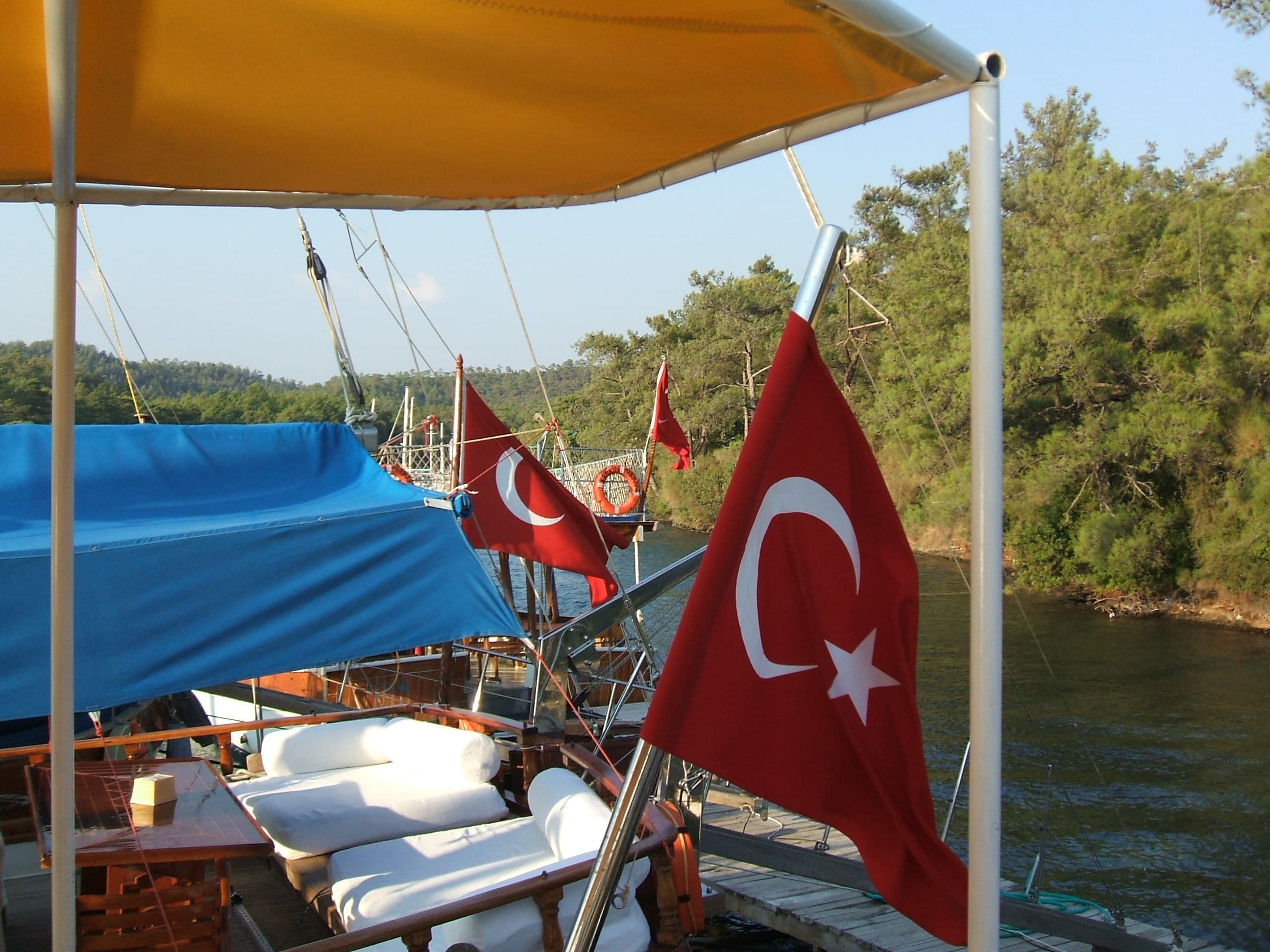 Private yacht cruising along Bodrum turquoise coast