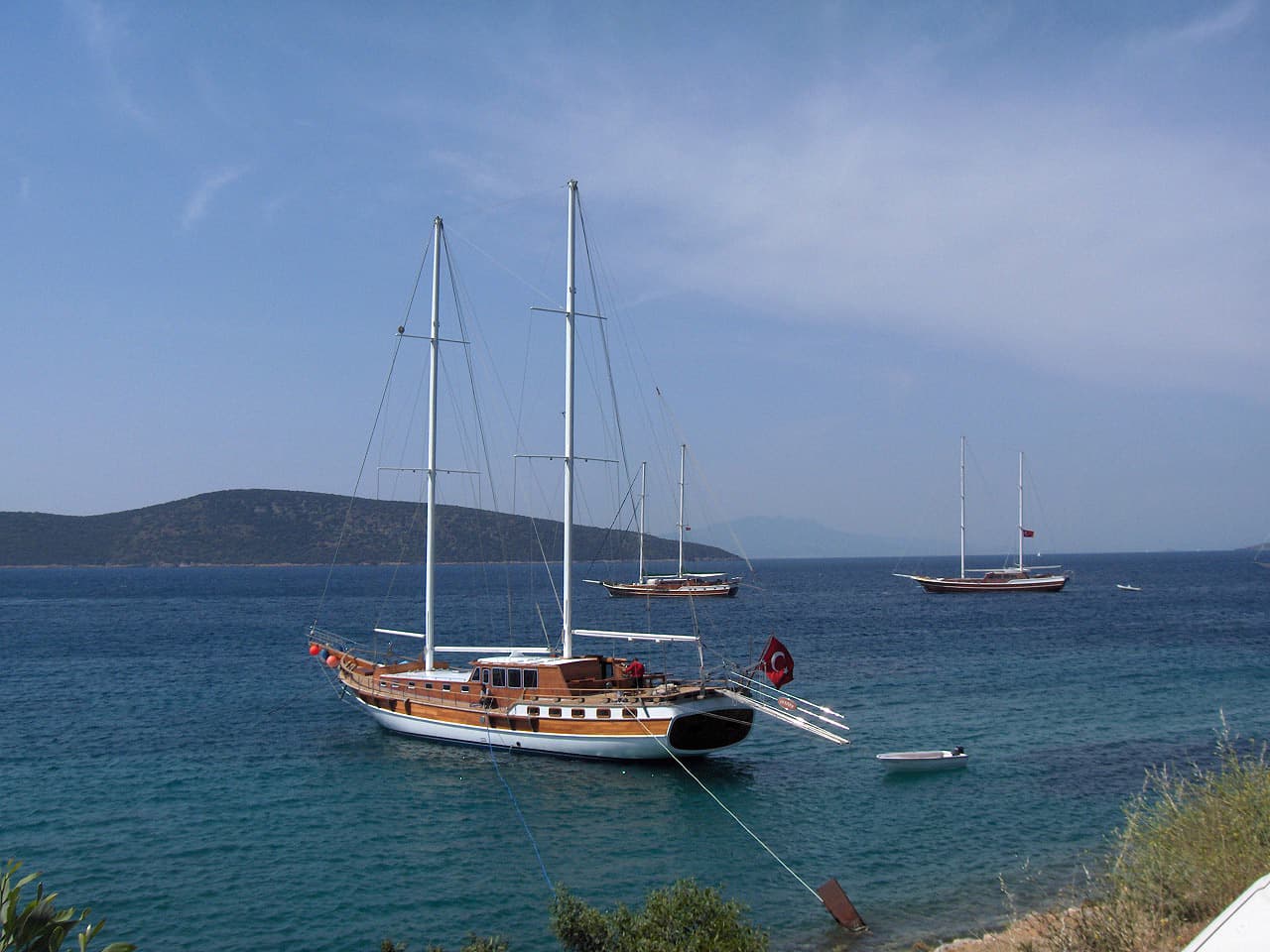 Bodrum marina and whitewashed houses on the peninsula