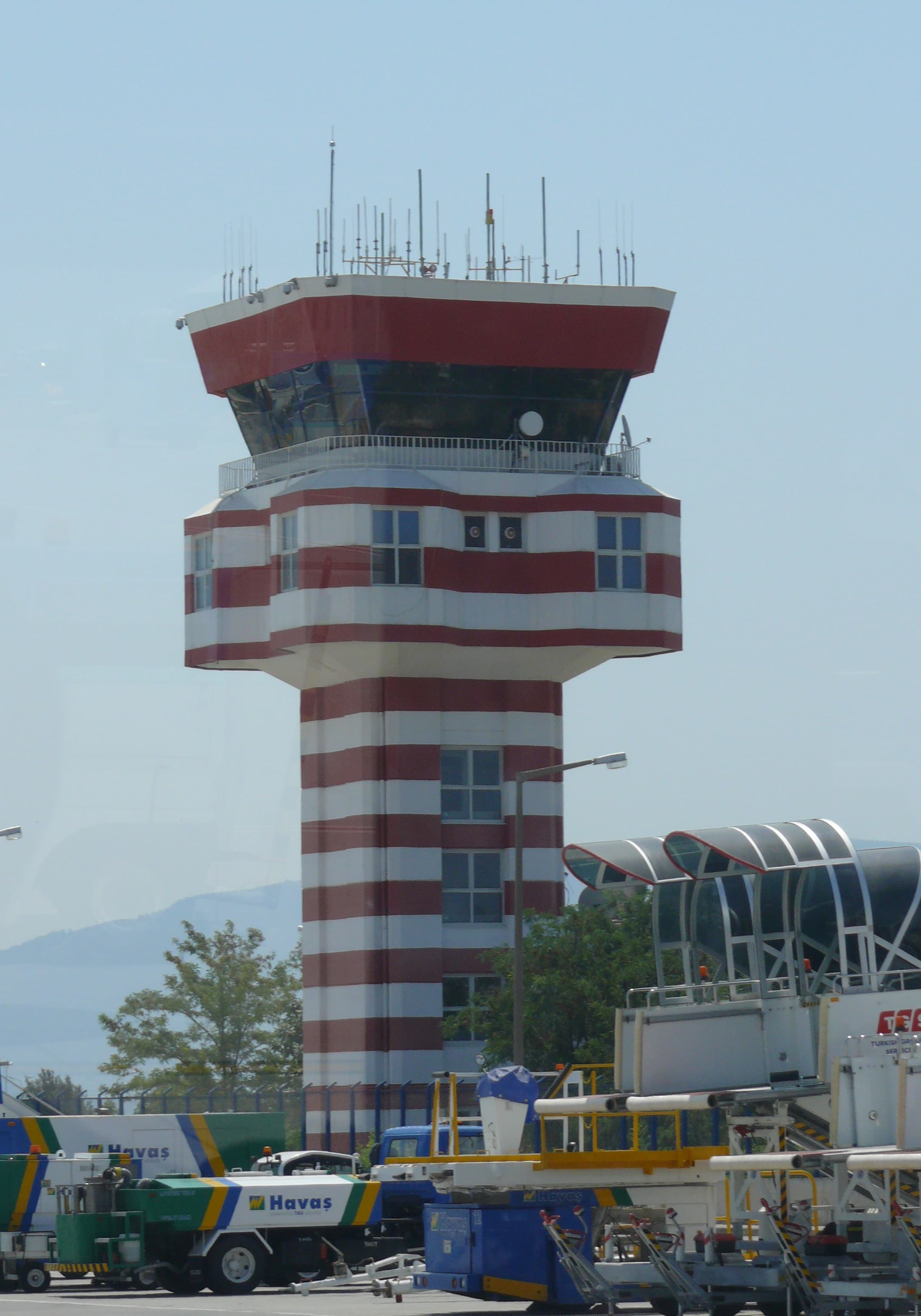Milas-Bodrum Airport control tower and terminal