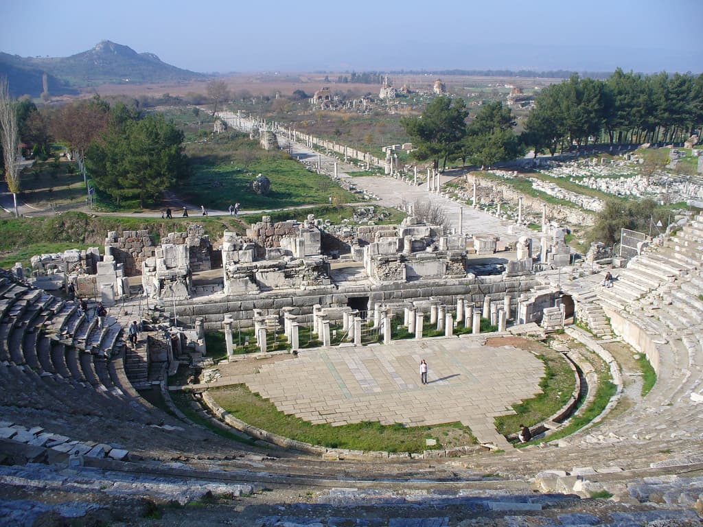 Celsus Library facade on Marble Street, Ephesus