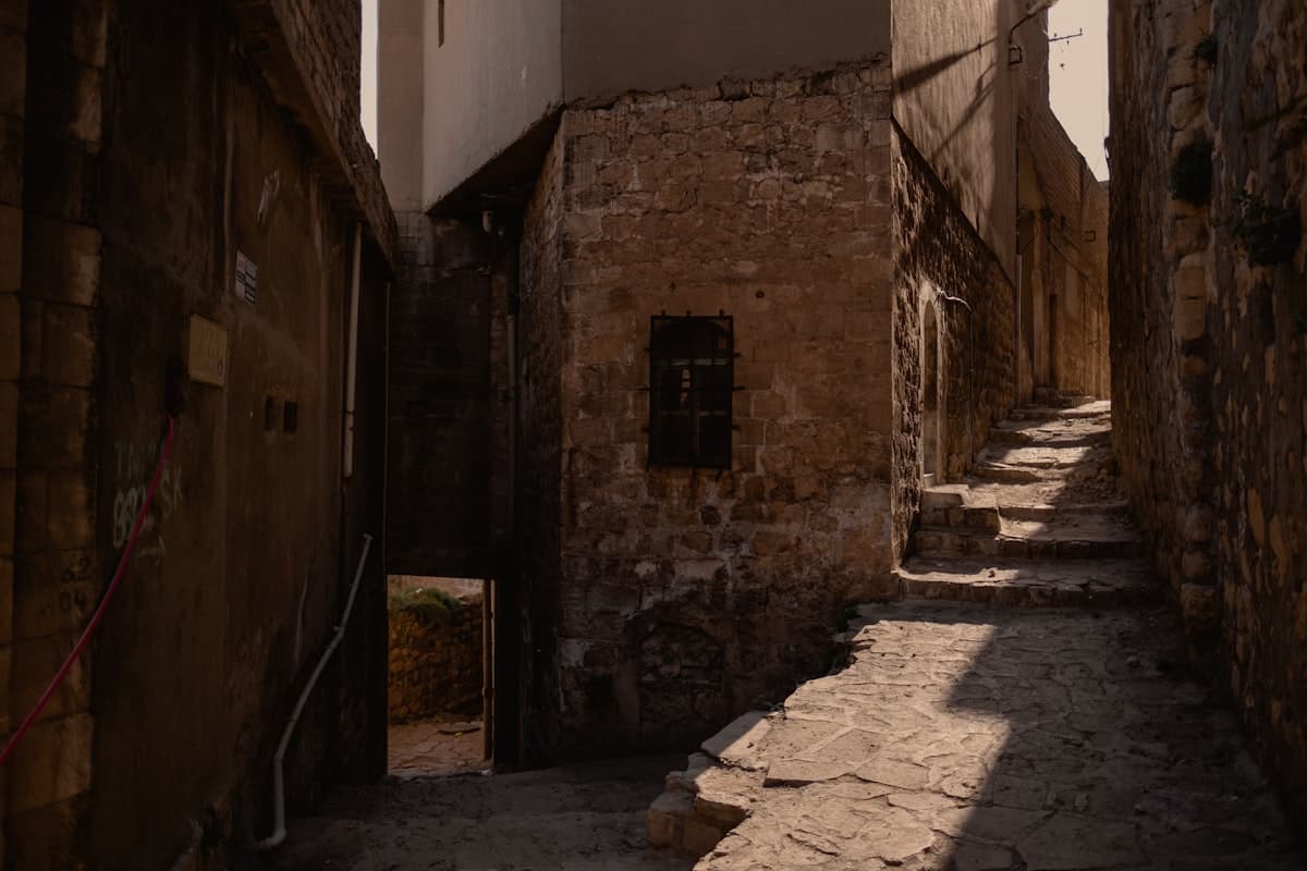 Traditional stone streets in old Mardin